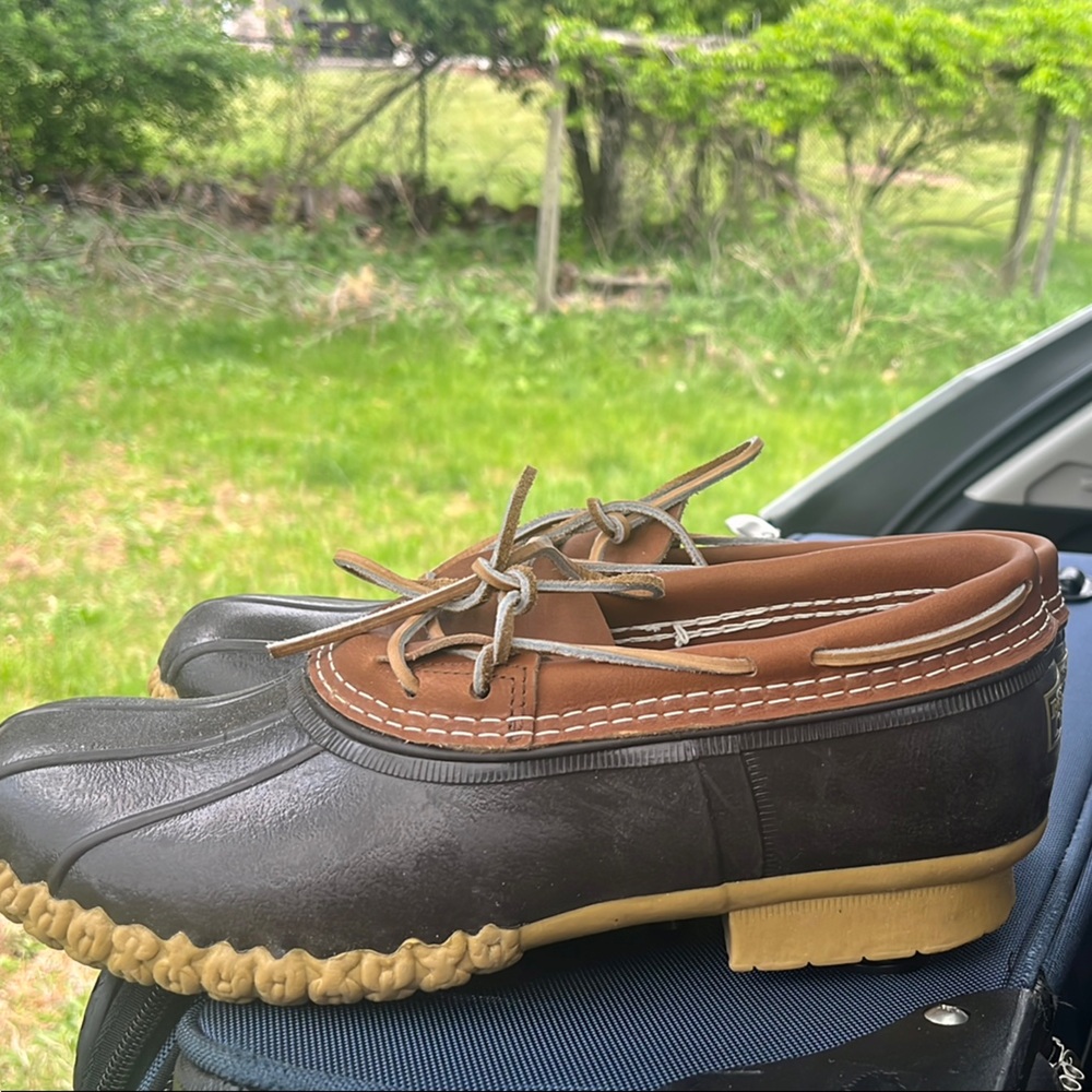 LL BEAN Men's Size 11 Brown and Black Duck Boots